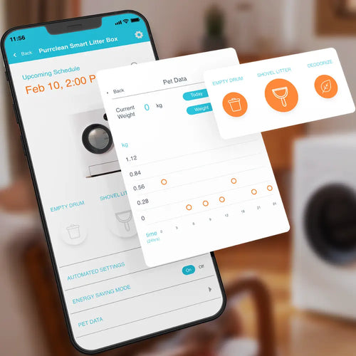 Litière intelligente pour chat Purrclean d'INSTACHEW (compatible avec l'application) INSTACHEW Purrclean Smart Cat Litter Box ( App Enabled)