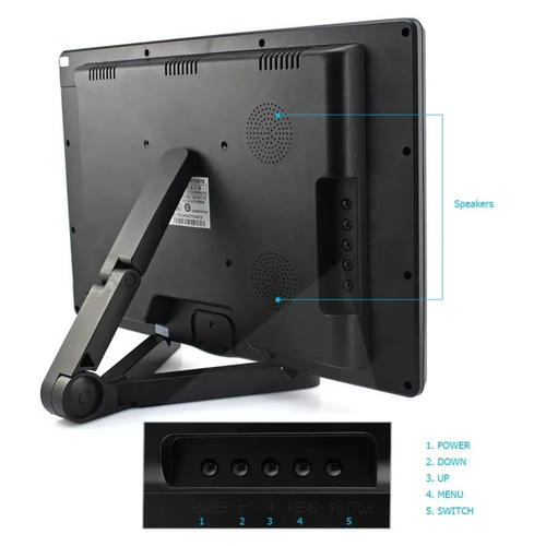 Moniteur d'Affichage IPS Pleine Vue Portable de 13,3 Pouces avec Haute Définition 1920x1080 13.3 Inch Portable Full View IPS Display Monitor 1920x1080 High Definition