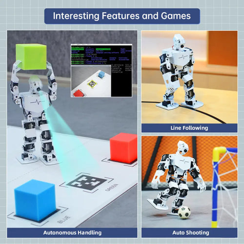 Hiwonder Tonypi Robot Humanoïde à Vision Intelligente AI Alimenté par Raspberry Pi 4B 4GB (Kit Avancé) Hiwonder TonyPi AI Humanoid Robot Powered by Raspberry Pi 4B with Multimodal Model Integration, AI Vision, and Voice Interaction (Advanced Kit with Raspberry Pi 4B 4GB)