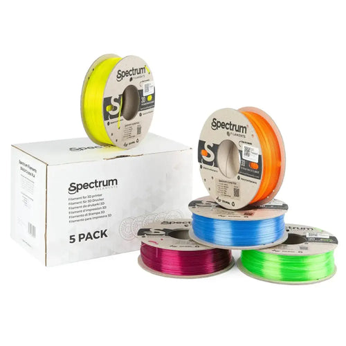 PLA Crystal Multi Pack - 1.75mm Spectrum PLA Crystal Filament - 5x 0.25 kg PLA Crystal Multi Pack - 1.75mm Spectrum PLA Crystal Filament - 5x 0.25 kg