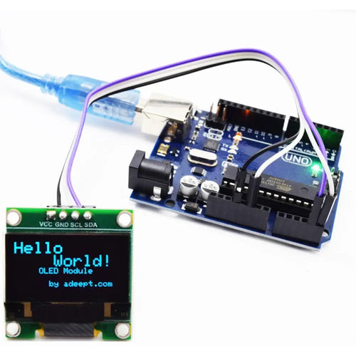 Module OLED Adeept 0.96in 128x64 SSD1306 I2C Écran auto-lumineux série (4 pcs) Adeept 0.96in OLED Module 128x64 SSD1306 I2C Serial Self-Luminous Display (4x)