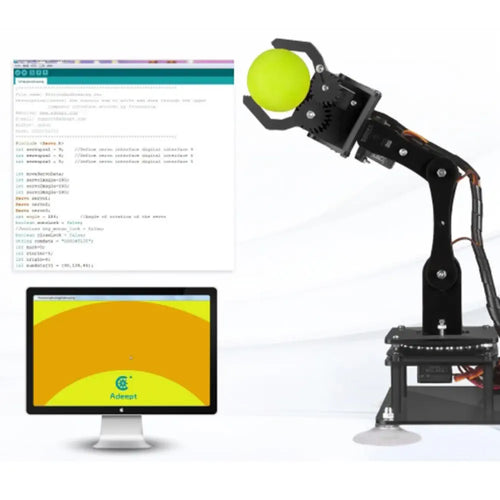 Adeept 5-DOF Arduino Compatible Programmable Wooden Robot Arm Kit w/ OLED Display Adeept 5-DOF Arduino Compatible Programmable Wooden Robot Arm Kit w/ OLED Display