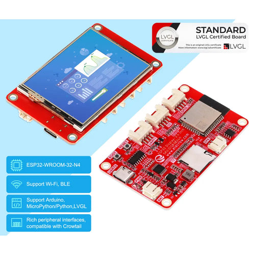 Elecrow CrowPanel 2.4 pouces ESP32 HMI 320x240 SPI TFT LCD Écran tactile sans boîtier Elecrow CrowPanel 2.4-inch ESP32 HMI 320x240 SPI TFT LCD Touchscreen w/o Case