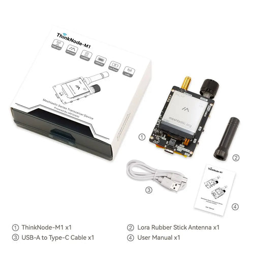 Elecrow ThinkNode M1 Transceiver LoRa Meshtastic Écran EPD 1.54 Elecrow ThinkNode M1 LoRa Meshtastic Transceiver 1.54" EPD Screen GPS nRF52840 w/o Case 915 MHz
