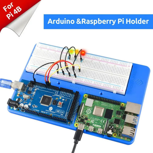 Kit de planche à pain avec 830 points pour Raspberry Pi et Arduino Uno R3, Mega 2560 Holder Breadboard Kit w/ 830 points for Raspberry Pi & Arduino Uno R3, Mega 2560