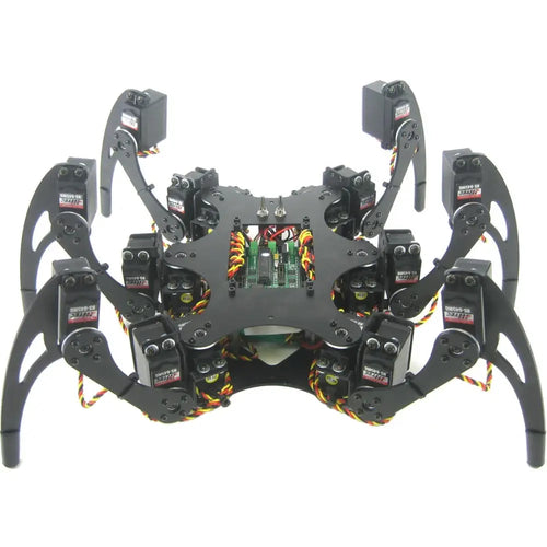 Kit Robot Hexapode Phoenix 3DOF Lynxmotion (Noir, Sans Servos / Électronique) Lynxmotion Phoenix 3DOF Hexapod - Black (No Servos / Electronics)