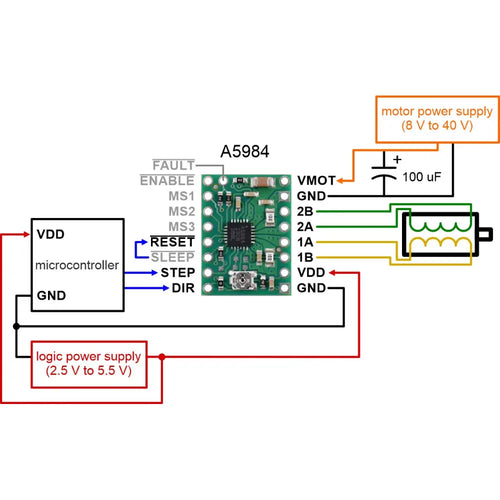 Pololu A5984 Stepper Motor Driver Carrier, Adjustable Current Pololu A5984 Stepper Motor Driver Carrier, Adjustable Current