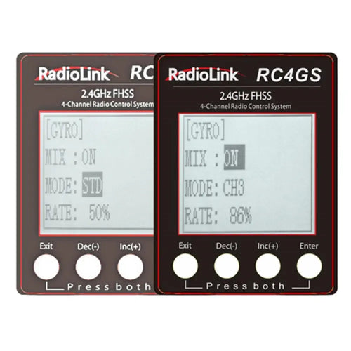 RadioLink RC4GS V3 2.4GHz 4CH Transmitter w/ R6FG Receiver RadioLink RC4GS V3 2.4GHz 4CH Transmitter w/ R6FG Receiver