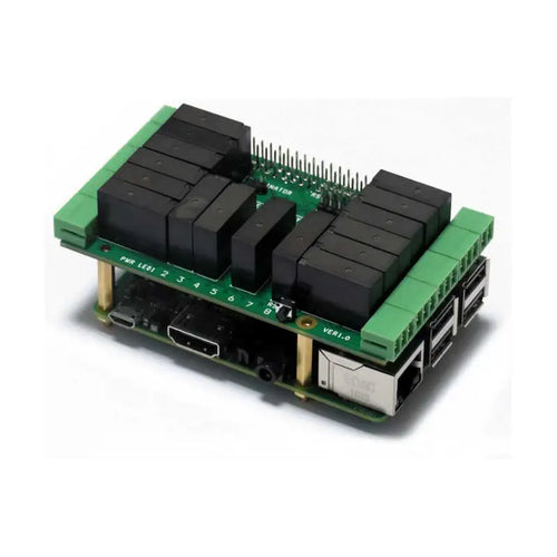 Sequent Microsystems 16 Relais 2A/24V 8 Couches Empilables HAT pour Raspberry Pi Sequent Microsystems 16 Relays 2A/24V 8-Layer Stackable HAT for Raspberry Pi