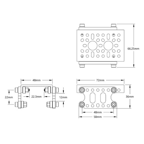 Chariot à roulements à billes ServoCity pour U-Channel basse série 1121 ServoCity Ball Bearing Carriage for 1121 Series Low-Side U-Channel