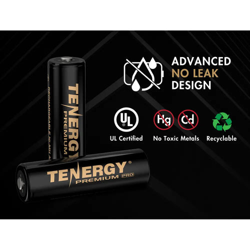 Piles AA rechargeables Tenergy PRO, 2800 mAh NiMH (4x) Tenergy PRO Rechargeable AA Batteries, 2800mAh NiMH (4x)