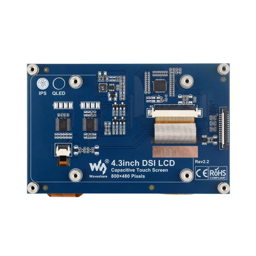 Waveshare 4.3 Waveshare 4.3" Capacitive Touch Display for Raspberry Pi, 800×480, MIPI DSI Interface
