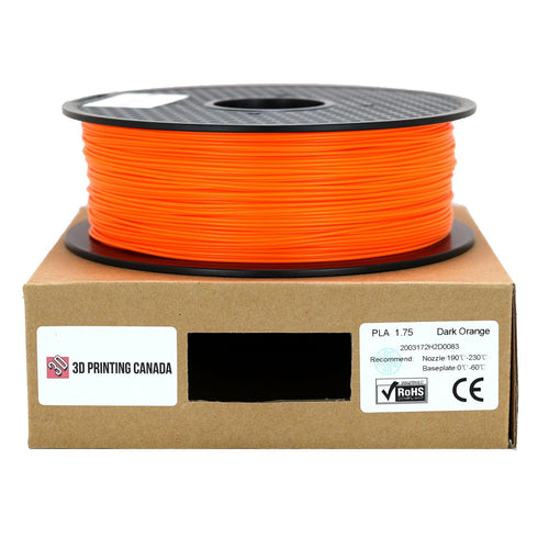 Dark Orange Standard PLA Filament - 1.75mm, 1kg