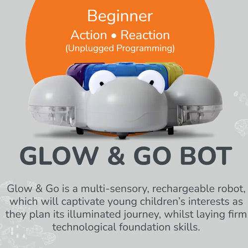 TTS Programming Journey Coding Toy Robots Bundle - Glow &amp; Go Bot, Bee-Bot, Blue-Bot, Tuff-Bot the Rugged Robot, Loti-Bot, Oti-Bot Programmable Robots