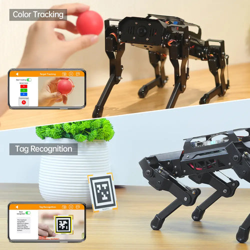 Hiwonder PuppyPi Pro Quadruped Robot with AI Vision Powered by Raspberry Pi 5 ROS Open Source Robot Dog (Raspberry Pi 5 8GB Included)