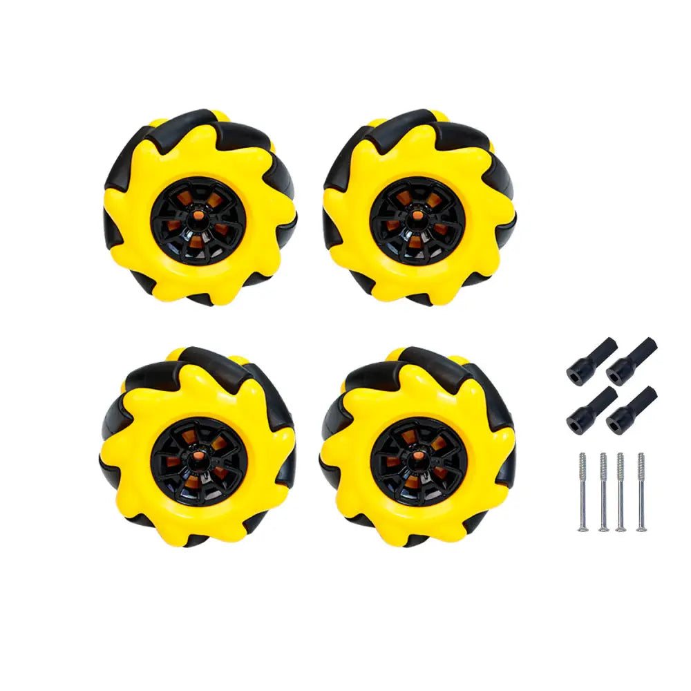 Yahboom Mecanum Wheel Kit for DIY robot or programmable smart car-60mm wheel (ABS) *4+TT coupling*4