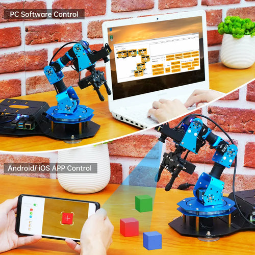 Hiwonder ArmPi FPV AI Vision Raspberry Pi 5 ROS Robotic Arm with Python Open Source (Developer Kit/ With Raspberry Pi 5 4GB)