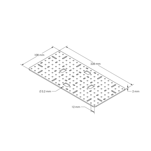 Universal Aluminum Plate (9x19) from SMD Building Set Products