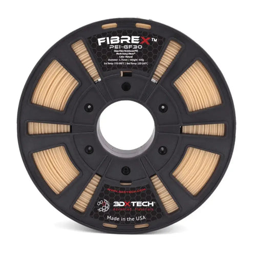 3DXTech FibreXT PEI+GF30 Glass Fiber ULTEM Filament - 1.75mm 0.25kg Natural