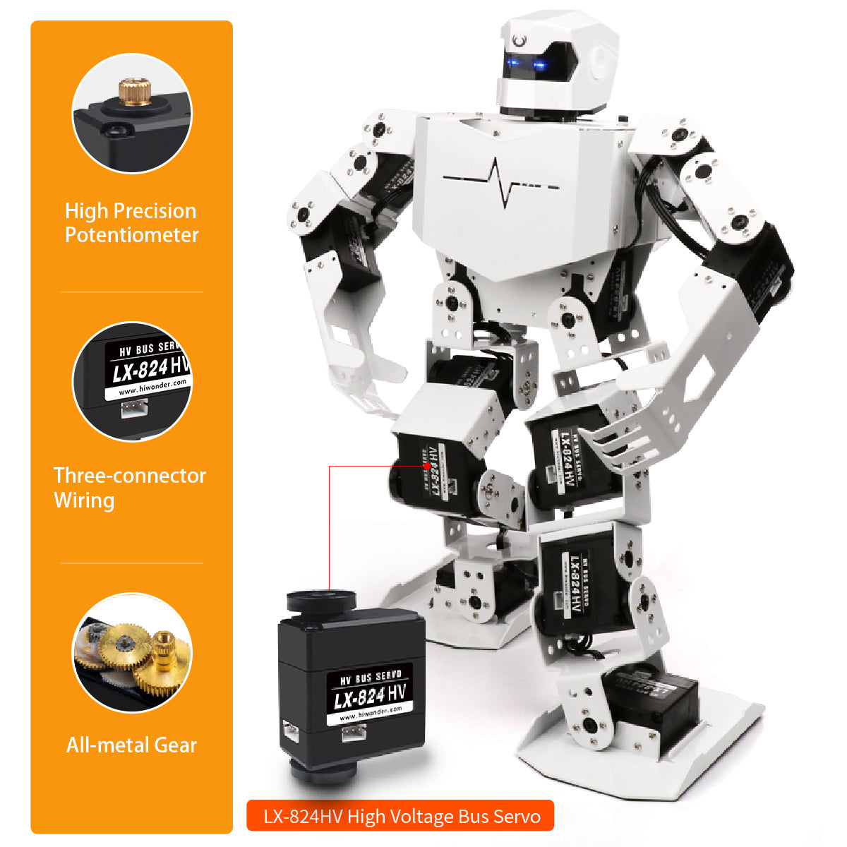 Hiwonder H5S Intelligent Humanoid Robot: Dance & Sing - RobotShop