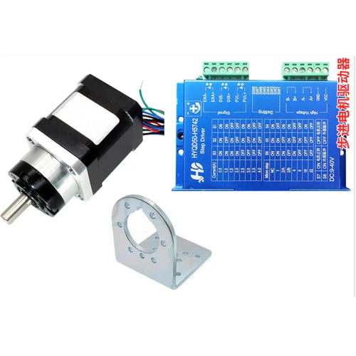 27:1 Ratio Nema 17 Stepper Motor with Planetary Gearbox w/ Bracket &amp; Driver Kits