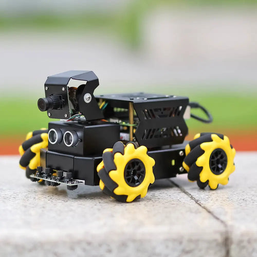 Yahboom AI Vision Robot Raspberry Pi 5 Car with 2DOF HD Camera Support Python Progamming Open Source DIY Robot Kit for 16+ Teens(With RPi 4G Board)