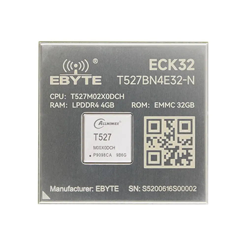ECK32-T527BN4E32-N Allwinner T527 Core board Based on the Allwinner T527 8-core ARM Cortex A55 RISC-V HiFi4 DSP Integrates a new generation of GPU