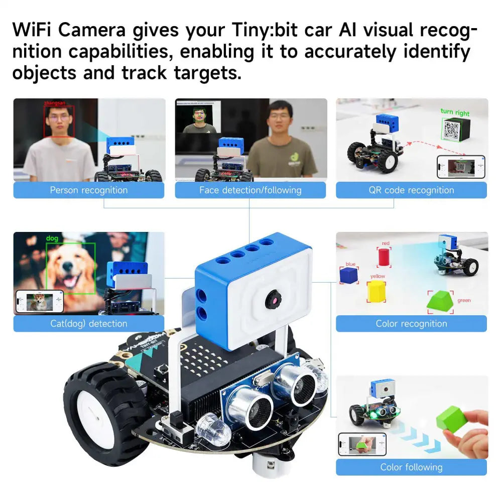 Yahboom Tiny:bit Plus smart car compatible with Micro:bit V2 (incl.)