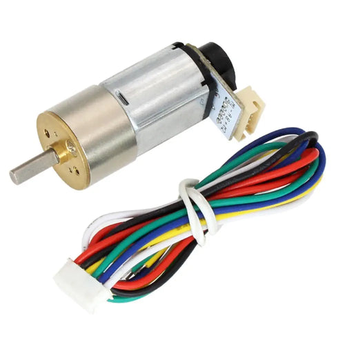 GM16 Metal DC Geared Motor w/ Encoder – 12V 205RPM