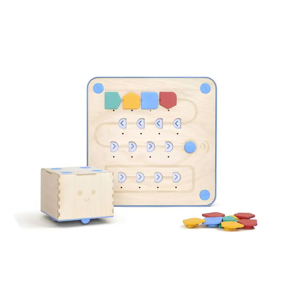 Primo Cubetto Coding Robot with Transparent Mat 6x6 Bundle Pack - Screen Free Programming - Hands on Coding Learning - STEM Educational Play Set for Kids | Age 3+
