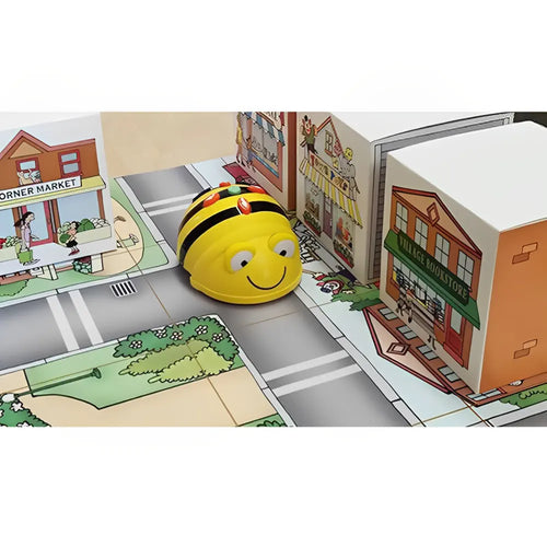 TTS 6-pcs Bee-Bot Programmable Robot with 6-pcs 3D Community Construction Kit Bundle - See &amp; Say Version - Educational STEM Learning Coding Robotics for Kids Age 3+