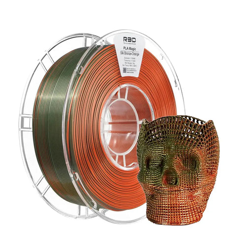 R3D Dual Colour Silk Bronze/Orange PLA Filament - 1.75mm, 1kg