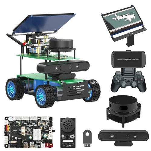 Yahboom ROSMASTER X1 Adults AI Robot Jetson Nano Python Programmable Visual Recognition Mapping Navigation Radar Tracking(Superior Ver No NANO board)