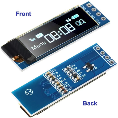 0.91 Inch I2C OLED Display Module Blue I2C OLED Screen Driver DC 3.3~5V (5x)