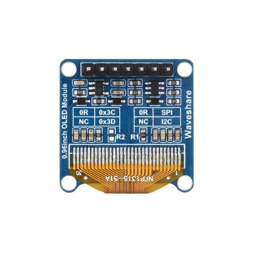 Waveshare 0.96inch OLED Display Module, 128x64 Resolution, SPI/I2C D (White)