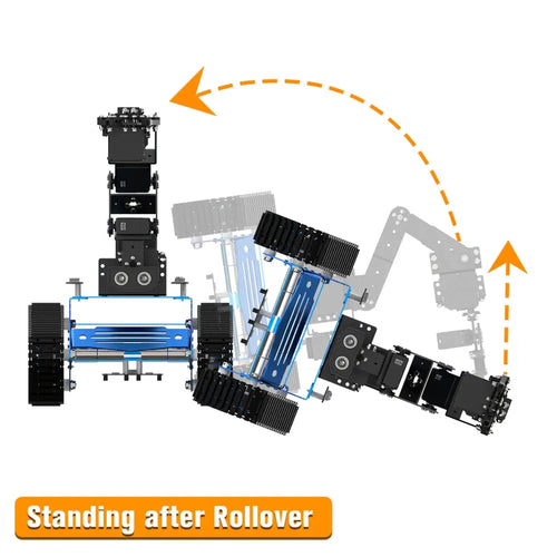 Hiwonder Tankbot Track Robot Car Loaded with Robotic Arm for STM32 Programming (Somatosensory Glove Included)