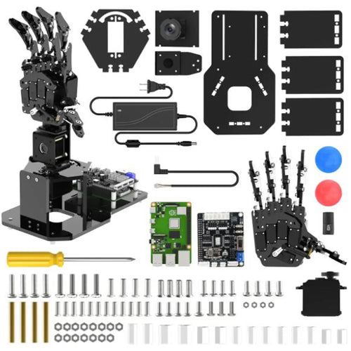 Hiwonder uHandPi Raspberry Pi Robotic Hand AI Vision Python Programming (Right Hand with Raspberry Pi 5 4GB)