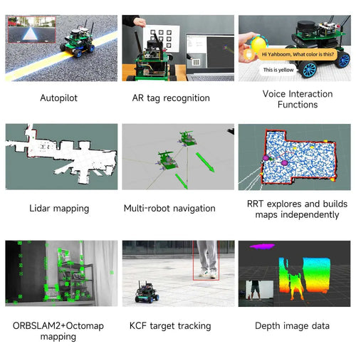 Yahboom ROSMASTER X1 AI Robot RaspberryPi 5 Python Programmable Visual Recognition Mapping Navigation Radar Tracking(Basic Ver No RPi Board)