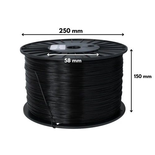 Black Standard PLA Filament 1.75mm 10kg