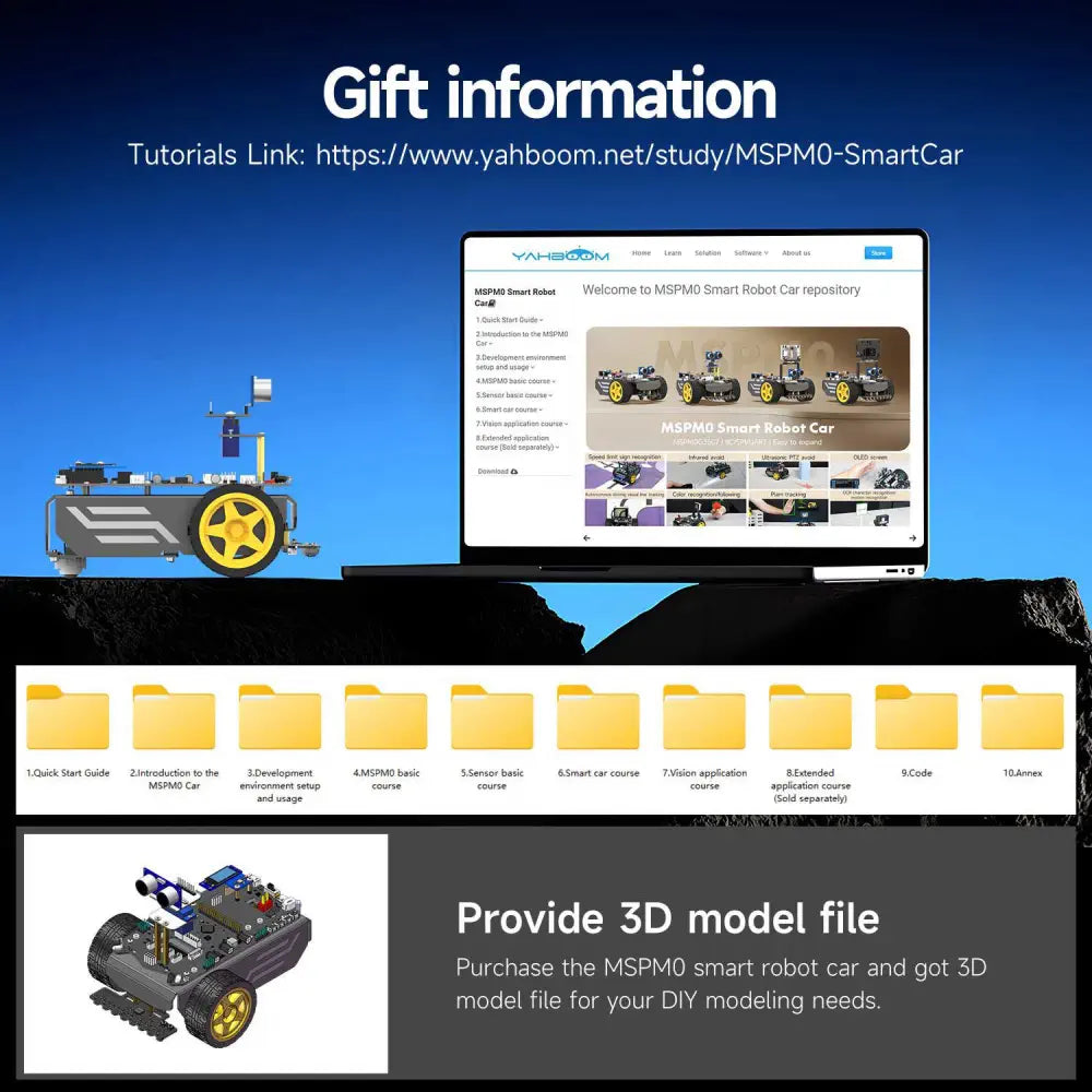 Yahboom MSPM0 smart robot car based on MSPM0G3507-K230 Superior Kit