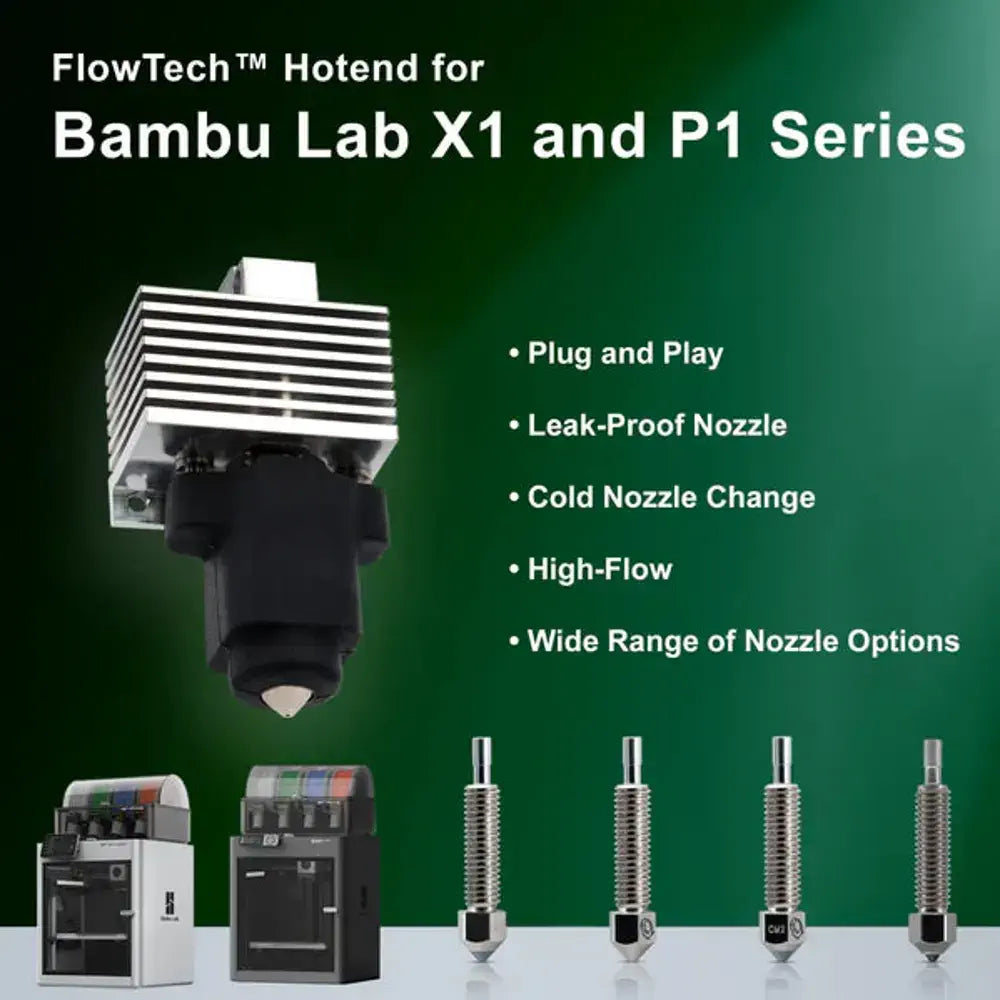 Micro Swiss FlowTechT Hotend for Bambu Lab P1P / P1S