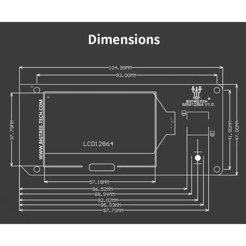 BigTreeTech Mini TFT 12864 V1.0 Display Screen