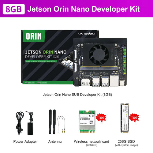 Jetson Orin NANO Development Board SUB Developer Kit with 8GB RAM Based On NVIDIA Core Module for AI Deep Learning(Developer Kit)