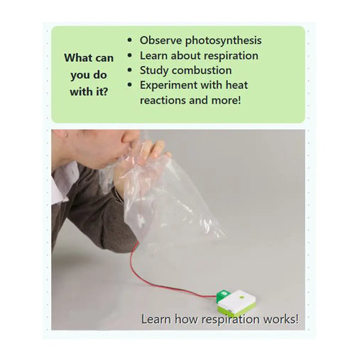 Oxygen Sensor for Artec Logger Wireless Data Logger - Learn about Respiration, Study combustion and more - Easy and Real Scientific Experiments Educational Toolkit