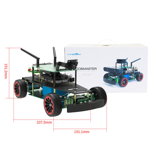 Yahboom AI ROS Robot Car kit Autopilot Training Ackerman Structure Python Programming(R2L Standard Ver With Jetson Nano 4GB SUB Board)