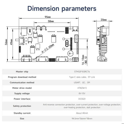 STM32 Self-balancing Robot Car Driver Board--Expansion Kit