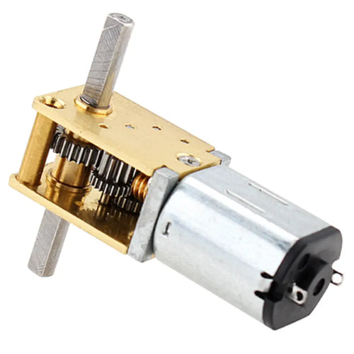 6V Tiny DC Worm Gear Motor w/ Dual Shaft, 8RPM