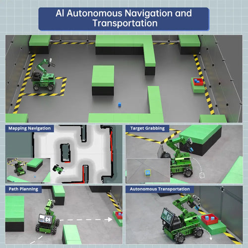 JetRover ROS Robot Car with Vision Robotic Arm Support SLAM Mapping/ Navigation (Ultimate Kit with Raspberry Pi 5 8GB, Mecanum Chassis, EA1 G4 Lidar)