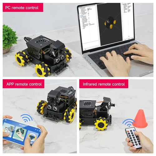 Yahboom AI Vision Robot Raspberry Pi 5 Car with 2DOF HD Camera Support Python Progamming Open Source DIY Robot Kit for 16+ Teens(With RPi 16G Board)