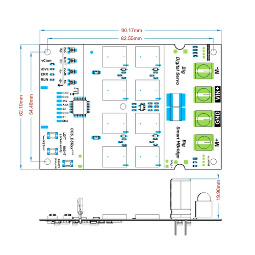 Strong Brushed Motor Controller, ESC, H-Bridge, 10-55v, 45a Speed Control